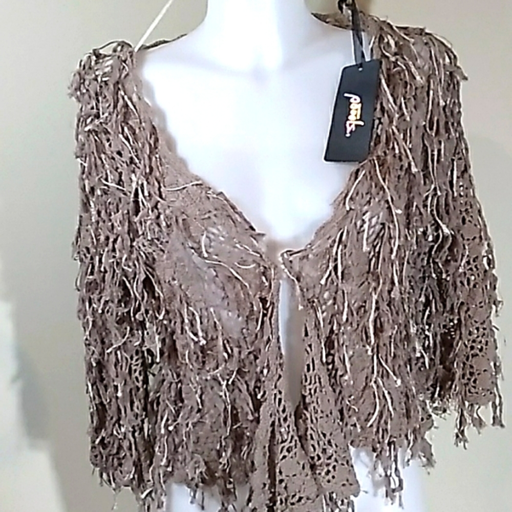 Super Cute Unique Cotton Knit Cardigan by Poools Holland NWT